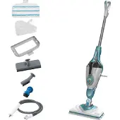 Black & Decker Steam-Mop, Dampfmopp, 0,5 l, Blau, Weiß, Tasten, 6 m, 1600 W