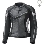 Held Debbie II Perforierte Damen Schwarz Weiß Motorrad Lederjacke Größe 44