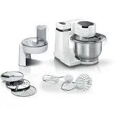 Bosch Küchenmaschine "MUMS2EB01 MUM Serie 2" Durchlaufschnitzler, 3 Reibescheiben, Patisserieset Edelstahl