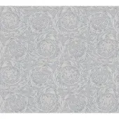 Versace Tapete in Blau Grau mit Barock Muster Englische Ornament Tapete im Vintage Stil Neobarock Vliestapete für Schlafzimmer und Badezimmer