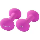 Tunturi 2er Set Kurzhantelset, Fitnessset, 3 kg, bunte Kurzhanteln mit Neoptren