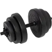 Tunturi Hantelset - Kurzhantelset - Gesamtgewicht 15 kg - Schwarzes Vinyl
