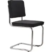 Zuiver 2er Set Ridge Rib Kink Esszimmerstuhl Stahl/Polyester stapelbar