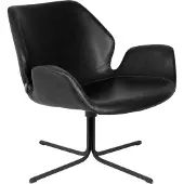 Zuiver Nikki Lounge Chair Stahl/PU-Leder