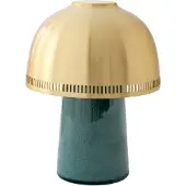 &tradition Raku SH8 Portable Tischleuchte Blue Green/Brass - &Tradition &Tradition, dimmbar, Grün, für Wohnzimmer, Messing, Design