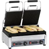 Casselin Panini Grill 2-fach - Premium - Gerillt / Gerillt mit Timer CGP2RRPT