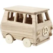 Creativ Company Deko Minibus 17x10x13cm, aus hellem Holz