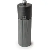 Peugeot Salzmühle LINE, Carbon und Graphit, Hochwertige Gewürzmühle mit praktischer Mahlgradeinstellung am Kopf, 1 Salzmühle, Höhe: 18 cm