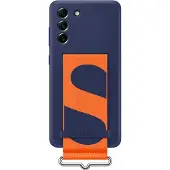 Samsung Original Galaxy S21 FE Hülle - Silikon - Backcover/Soft Case - Dunkelblau