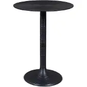 Bold Monkey Beistelltisch Hypnotising – Rund – Aluminium – 37 x 37 x 48 cm – Schwarz