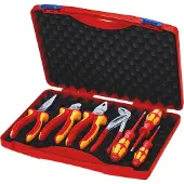 Knipex 00 21 15 Werkzeug-Box "RED" Elektro Set 2, 7-teilig