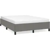 vidaXL Bettgestell ohne Matratze Dunkelgrau 140x190 cm Stoff