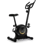 Zipro Heimtrainer Fahrrad One S Gold – Kompaktes Fitnessbike für Zuhause Leiser Hometrainer mit Pulsmessung, LCD Computer Tablethalter Design Edition