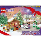 LEGO 41706 Friends Adventskalender 2022, 24 Weihnachtsspielzeuge inkl. Weihnachtsmann, Schneemann und Rentier-Figur, Geschenk zu Weihnachten für Kinder