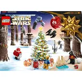LEGO 75340 Star Wars Adventskalender 2022, 24 Weihnachtsspielzeuge, darunter Minifiguren Gonk Droid, R2-D2, Darth Vader und baubare Fahrzeuge