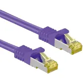 Pro RJ45 Patchkabel CAT 6A S/FTP (PiMF), 500 MHz mit CAT 7 Rohkabel, violett