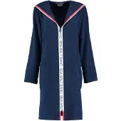 Cawö Bademantel 3101 Uni Reißverschluss Marine Damen-XS