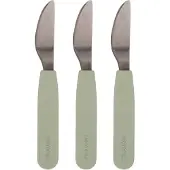 Filibabba Silikonmesser 3er-Pack - Green - - One Size - Kinderbesteck