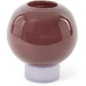 Fyrklövern Mari Vase Glas puce/orchid hush - Ø20xh21cm