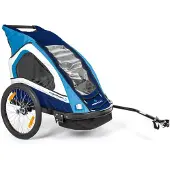 Merida Bikes Merida Uno Kinderfahrradanhänger für 1 Kind, mit Buggy-Set und Jogger-Set- Blau