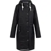 ICEBOUND damen regenjacke mit innenprint - schwarz, S
