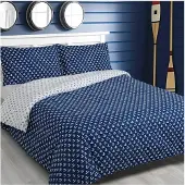 TRAUMSCHLAF Wendebettwäsche Marina Blue Anker 155x220 cm + 80x80 cm