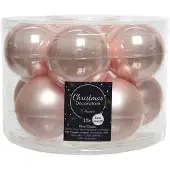Kaemingk Weihnachtsbaumkugeln Glas Ø 6 cm 10 Stück rosa matt/glänzend