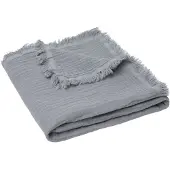 Jollein Muslin Fringe Babydecke 75 x 100 cm Storm