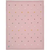 Lassig Gestrickte Decke 80x100 cm, Pink Dots