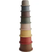 Mushie Bibs Stacking cup retro 70.003.20 - Braun