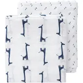 Fresk Giraffe Swaddle Indigo Blau 120 x 120 cm - B