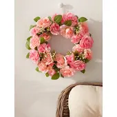 Klingel Rattan-Kranz 'Rosen' Rosé