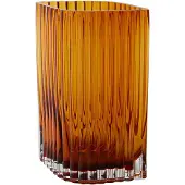 AYTM Folium Vase H20 Bernstein - , Folium, Braun / Rost, Glas, Design