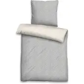 TRAUMSCHLAF Uni Melange Flanell Bettwäsche 840200 155x220 cm + 80x80 cm sturmgrau