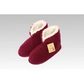 Linke Licardo Heimschuhe Hausschuhe Boots Wolle bordeaux Bordeaux