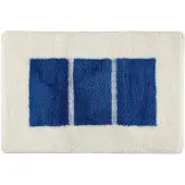 Rhomtuft Badteppich Liberty weiß/blau - 844 Rhomtuft Weiß/blau - 844