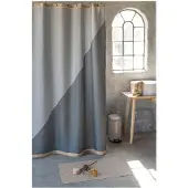 Mette Ditmer Duschvorhang Duet Light Grey (150 x 200 cm)