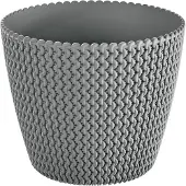 Prosperplast Round Flowerpot 8l Splofy 25.9x22 Cm Grau