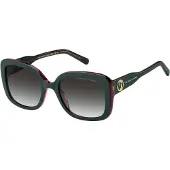 Marc Jacobs - Dunkelgraue Sonnenbrille mit blaugrünen SF-Gläsern
