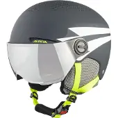 Alpina Skihelm Zupo Visor Charcoal Neon Matt Kinder-54 - 58 cm