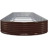 vidaXL Hochbeet Verzinkter Stahl 600x140x36 cm Braun
