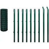 vidaXL Eurozaun Stahl 10x0,8 m Grün
