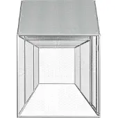 vidaXL Hühnerstall 5x1x1,5 m Verzinkter Stahl