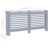 vidaXL Heizkörperverkleidung Anthrazit 172x19x81,5 cm MDF