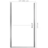 vidaXL Duschtür Hartglas 100x178 cm