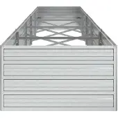 vidaXL Garten-Hochbeet 400x80x45 cm Verzinkter Stahl Silber