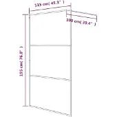 vidaXL Duschwand für Begehbare Dusche Weiß 115x195 cm ESG-Klarglas