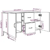 vidaXL Sideboard Weiß 100x36x60 cm Holzwerkstoff
