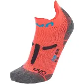 UYN Socken Run 2In Damen Coral Fluo Anthracite-Schuhgröße 37 - 38