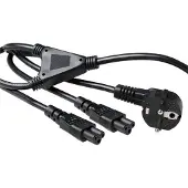 ACT AK5208, 1,8 m, CEE7/7, 2 x C5-Kupplung, 230 V, 6 A